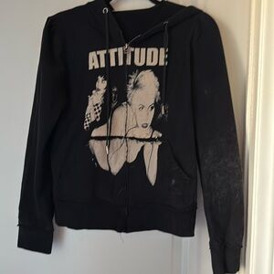 Attitude punk zip up hoodie